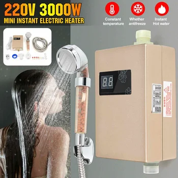 

3000W 220V Instant Electric Tankless Water Heater Instantaneous Water Heaters Instant Water Heating Fast 3 seconds Hot Shower