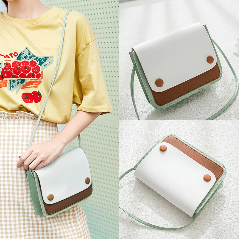 

2020 Summer Fresh Green Chain Small Bag PU Leather For Women Hasp Flap Handbags Ladies Shoulder Messenger Bags Bolso Feminina