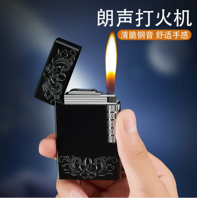 Новая компактная струйная зажигалка, газовый фонарь, плоская ветрозащитная металлическая зажигалка для сигар 1300 C, Бутановая Зажигалка, аксессуары для сигарет