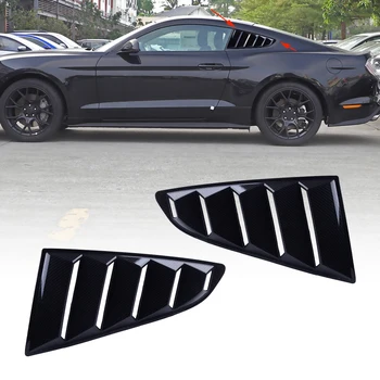 

CITALL Pair ABS Car Auto Side Vent Window 1/4 Quarter Scoop Louver Cover Trim Fit For Ford Mustang 2015 2016 2017