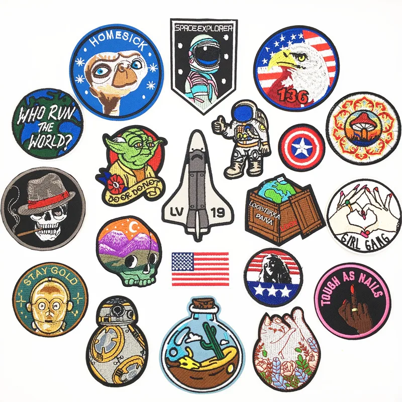 

Star War Ufo Iron On Patches For Clothing Diy Punk Patches Decorative Embroidery Stripe Patches Applique Badges On Clothes Shoes