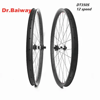 

29er XC/AM carbon disc mtb wheels width38.5*28mm tubeless mtb carbon wheelset dt350 straight pull 100*15 142*12mm shimano 12s