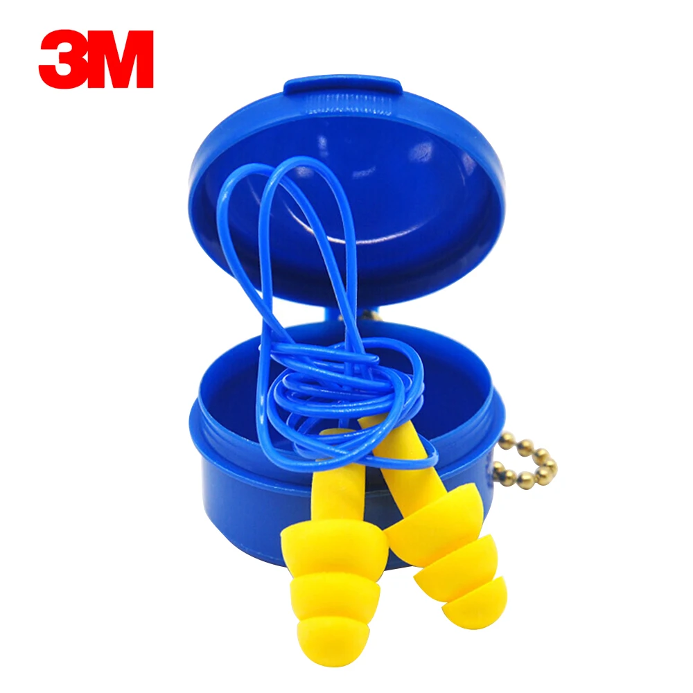 

1 pair 3M 340-4002 Ear Plug with Straps Anti-noise Earplugs Sleeping Earplugs Christmas Tree Comfortable Ear Protector with Box