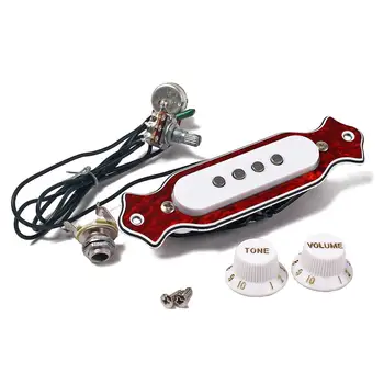 

4 Strings Magnetic Sound Holes Guitar Pickup with Volume Tone Control Knobs Holes Guitar Pickup with Volume Tone Control Knobs