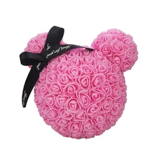 1 шт. 20/25 см пены розовая формочка "Микки Маус" DIY искусственный цветок розы Микки Пластик розы подарки «сделай сам»