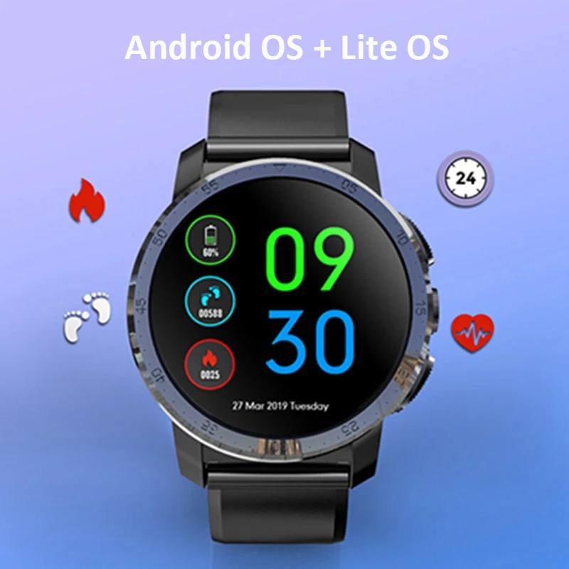 Умные часы Kospet Optimus Pro с GPS двойной системой 4G WiFi Android 7.1.1 8.0MP камера 3 Гб RAM 32 ГБ ROM