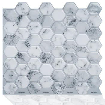 

Kitchen Self Adhesive Mosaic Wall Decal Subway Peel and Stick Backsplash Vinyl Tile Stickers