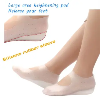 

Silicone Gel Foot Cover Insole Men Women Sole Height Invisible Increase Pad
