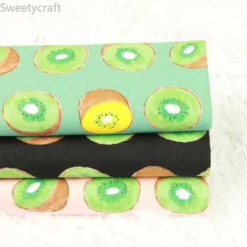 

115x45cm Thick cotton Fabric By Yard Fruit Kiwi Printed fabric, garment handmade DIY Sewing quilting mouth gold package cloth