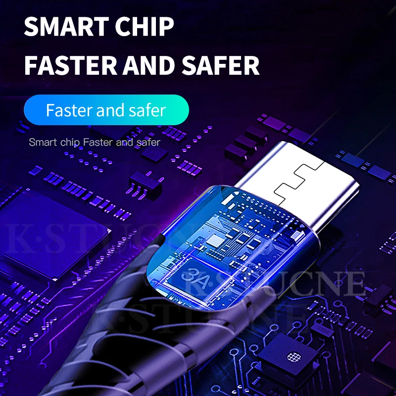 Micro USB кабель 3.0A Быстрая зарядка Microusb кабель зарядного устройства для samsung J4 J5 J6 J7 Xiaomi Redmi Note 5 4 Android Кабели для телефонов