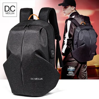 

Dc·MeiLun Men Leisure Travel BackPack Laptop Backpacks WaterProof Multifunction USB Charging Large Capacity Bookbag for Teens