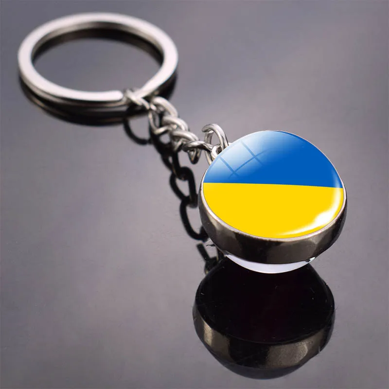 Европейский Национальный брелок для ключей «флаг» Франция Италия Испания Польша Нидерланды Россия флаг страны Ирландия брелки бижутерия со стеклянными кабошонами - Цвет: 7