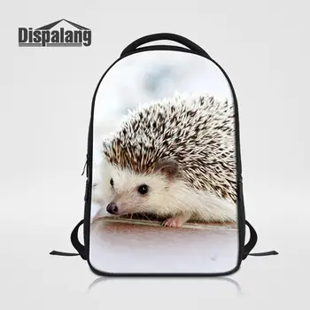 

Cute Hedgehog Prints Women Laptop Backpack Interlayer Computer Backpacks for College Students Multi-function Daypack Rucksack
