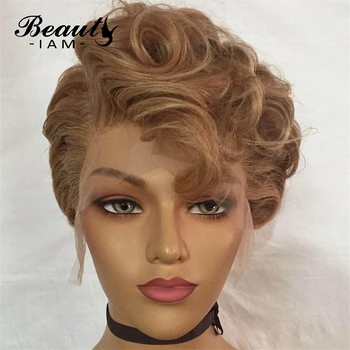 

Curly Lace Front Human Hair Wigs For Women 4x4 Honey Blonde Bleached Knot Virgin Closure Wig Pre Plucked With Baby Hair