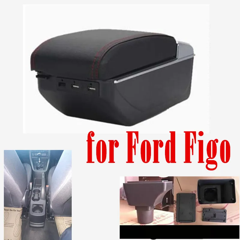 Подлокотник для Ford Figo Aspire Центральная коробка хранения с подстаканником и