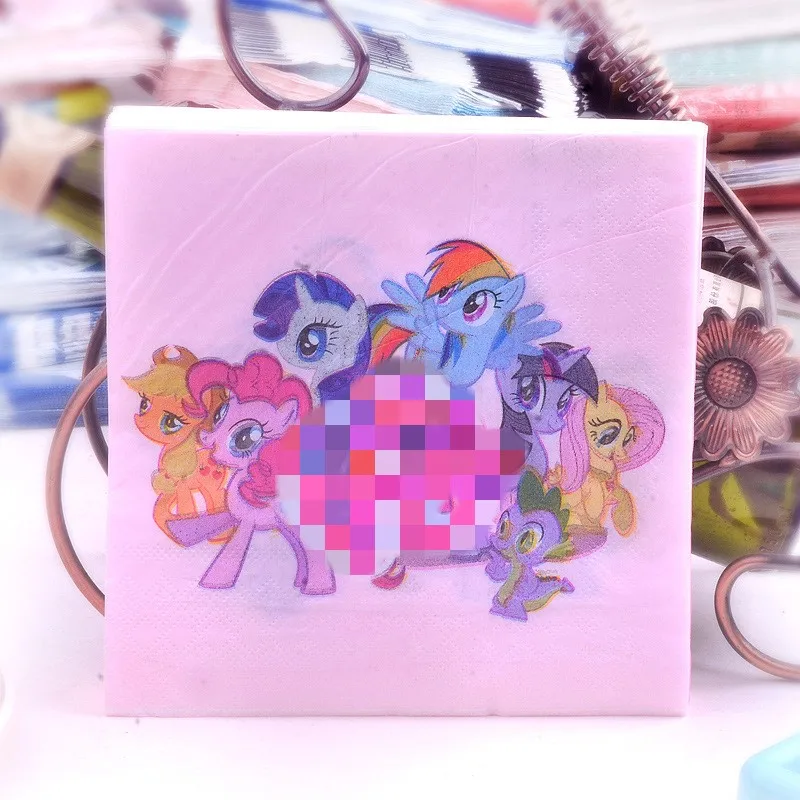 

10pcs 33*33cm Unicorn horse theme paper napkins serviettes decoupage decorated for wedding party virgin wood tissues