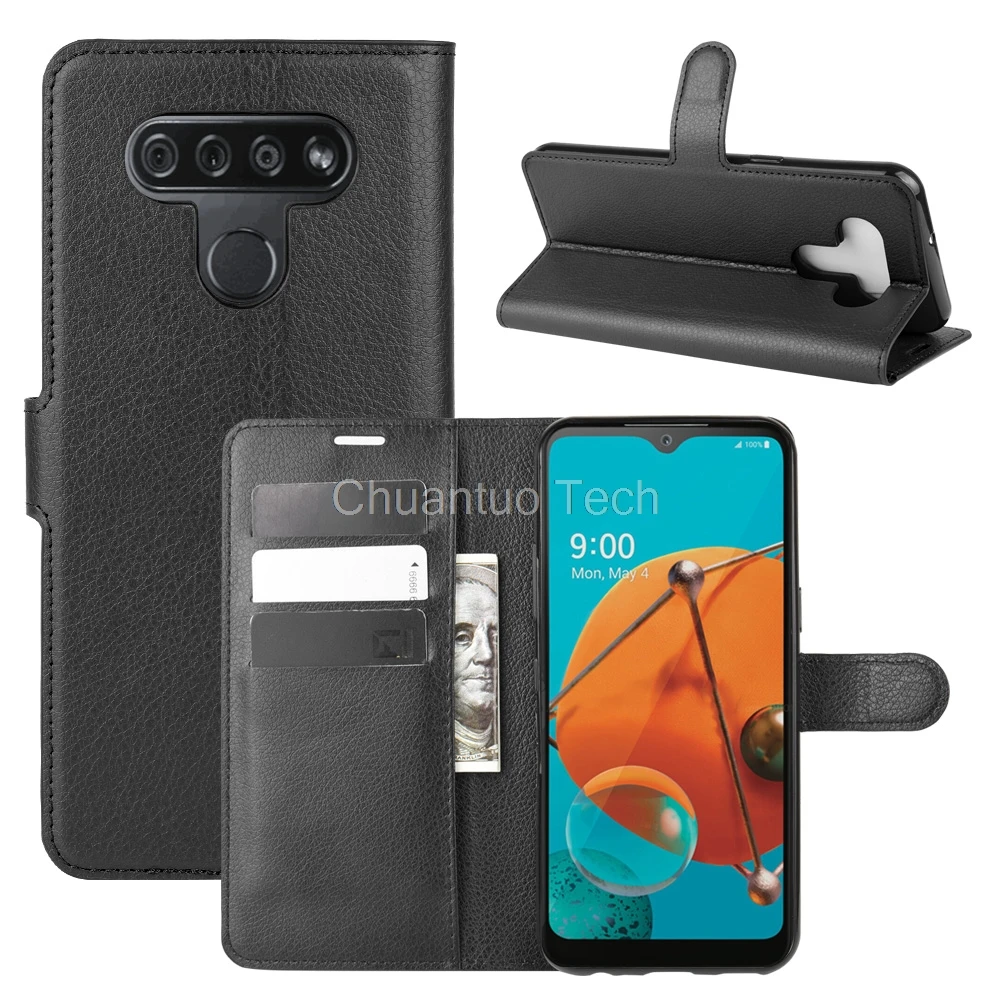 Модный чехол-кошелек из искусственной кожи для LG K51 защитный флип-чехол телефона