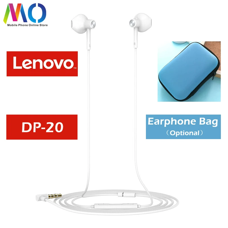 Lenovo DP20 3 5 мм белый наушники гарнитура для Xiaomi Samsung HUAWEI iPhone MP3 MP4 Джек монопод с