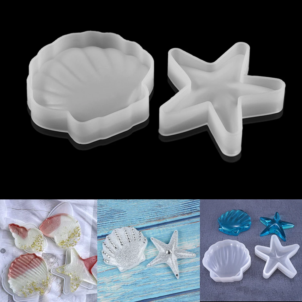 2Style Crystal Shell Starfish Silicone Mold Storage Box Room Art Decoration Epoxy Resin For DIY Handmade Crafts Making Tool |