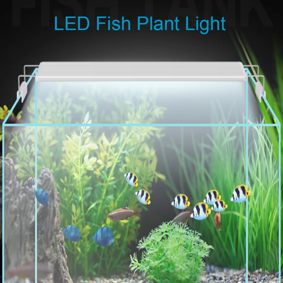 Super Slim LED Aquarium Lighting 8W 13W Aquatic Plant Lights with Extendable Waterproof Clip on Lamp For Fish Tank|Светильники| |