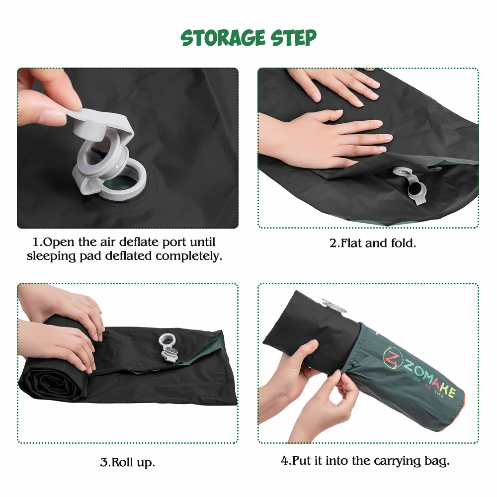 Inflatable Mattress Camping Mat Zomake Inflatable Mattress Ultralight Sleeping Pad Fast Filling Air Mat Camping Sleeping Trekking Hiking Single
