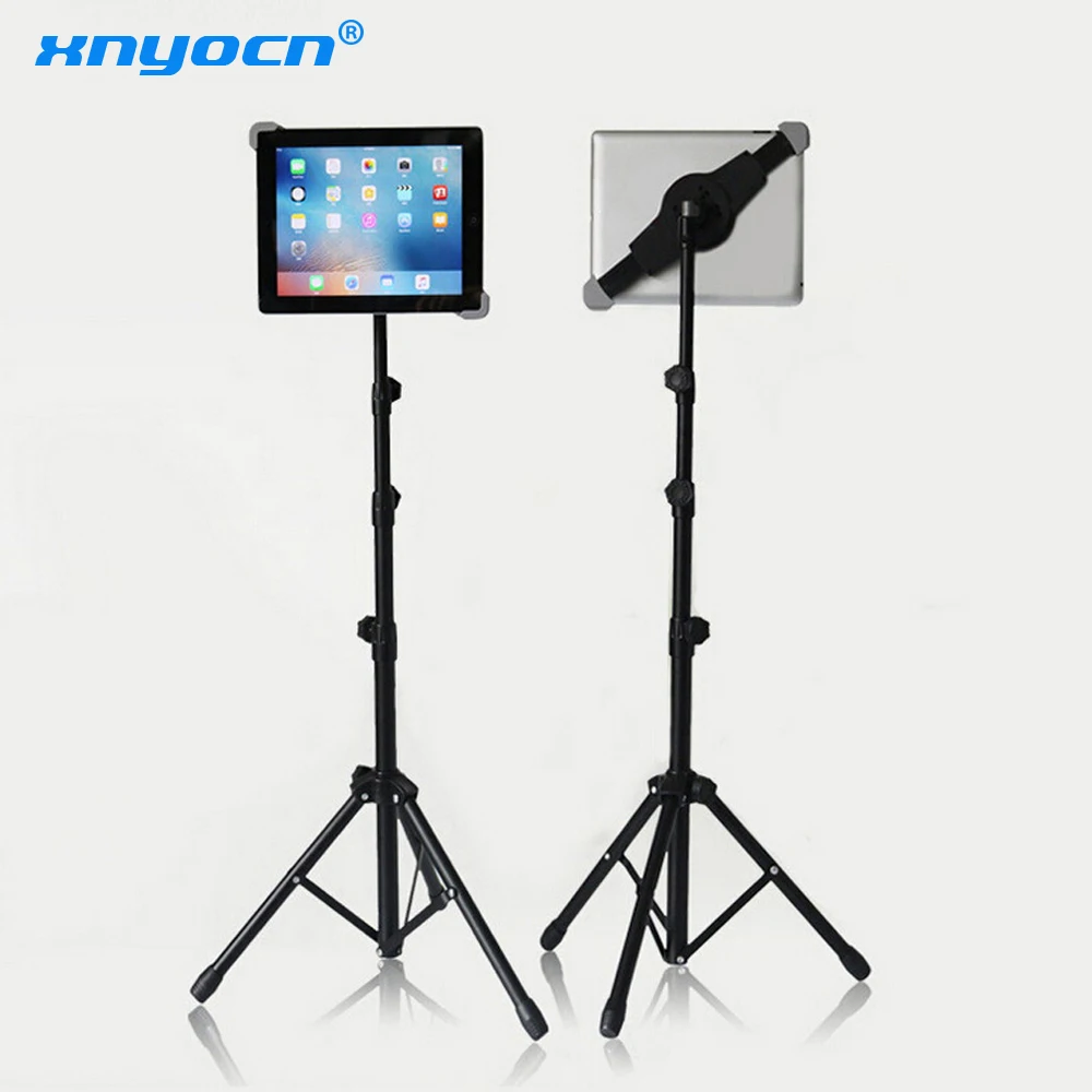 

Tripod Floor Tablet Stand Height Adjustable 360 Rotating Tablets Holder for iPad Mini Air Pro Kindle Samsung Lenovo 7-12 inch PC