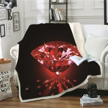 

Diamond patternSoft blanket fluffy sherpa blanket yoga fruit throw blanket mandala cartoon bedding linen blanket