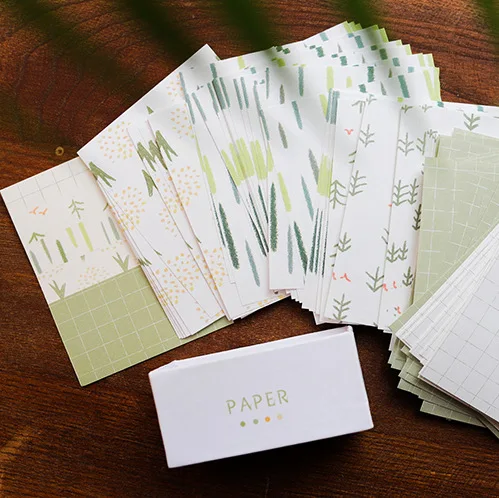 

Milk Tea Shop Boxed Note Paper Non-Viscous Hand Account Base Collage Salt System Plaid Material Paper