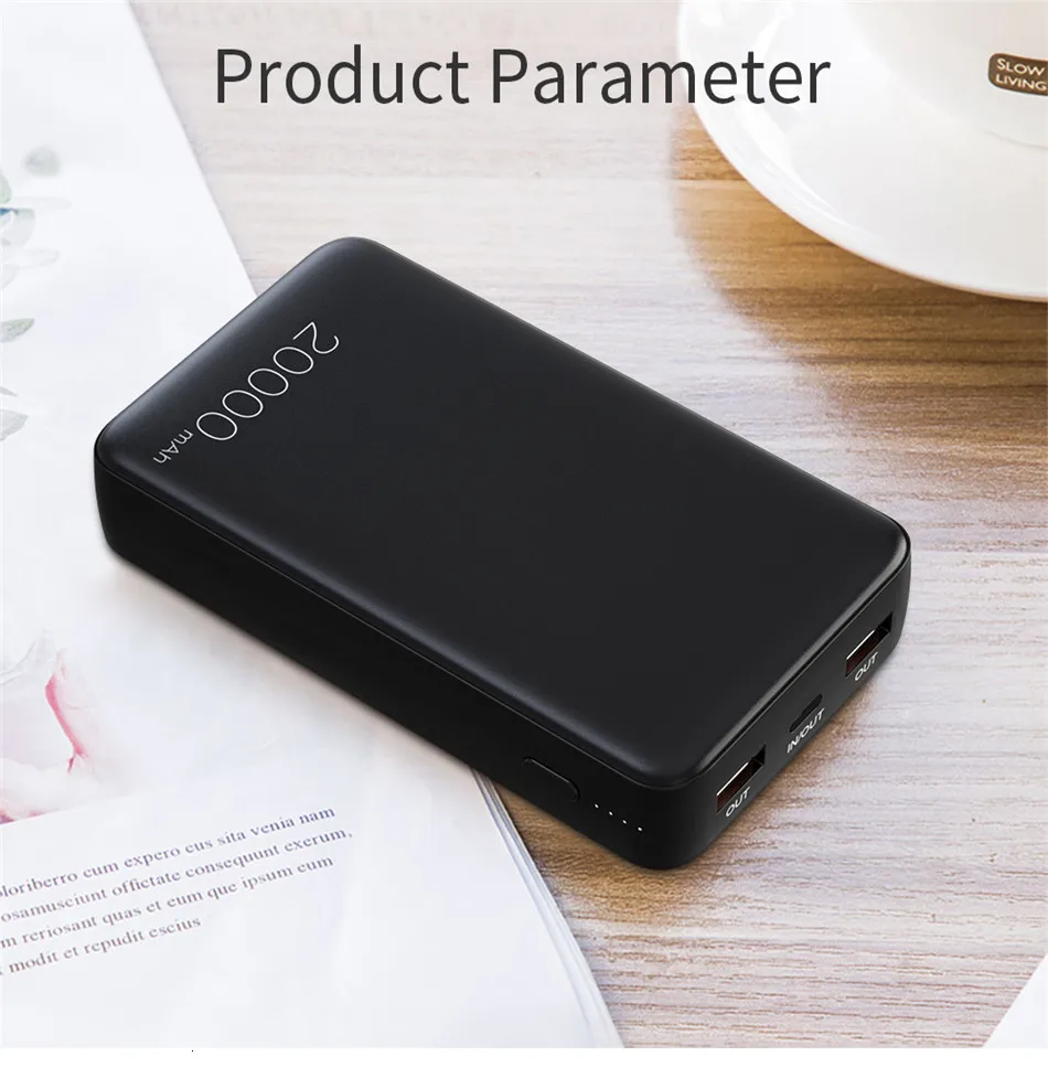 Портативное зарядное устройство Essager 20000 мА/ч для быстрой зарядки 3,0 USB C PD 20000 мА/ч для iPhone 11 Pro Max Xiaomi Mi 9 8