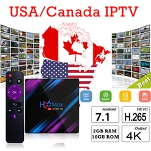 4K H96MAX США IP tv Канада коробка лучший Android tv Box 1 год IP tv подписка поддержка 7000+ Европа США CA арабский Франко Марокко