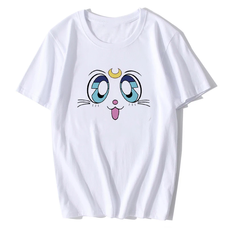 Сейлор Мун глаз футболка Для женщин Harajuku футболка с изображением якоря для костюмированной вечеринки по японскому аниме «Сейлор Мун»; футболки для мамы, папы, милые, миленькие в японском стиле(«Каваий»), футболка с длинным рукавом Лето Топы - Цвет: 5
