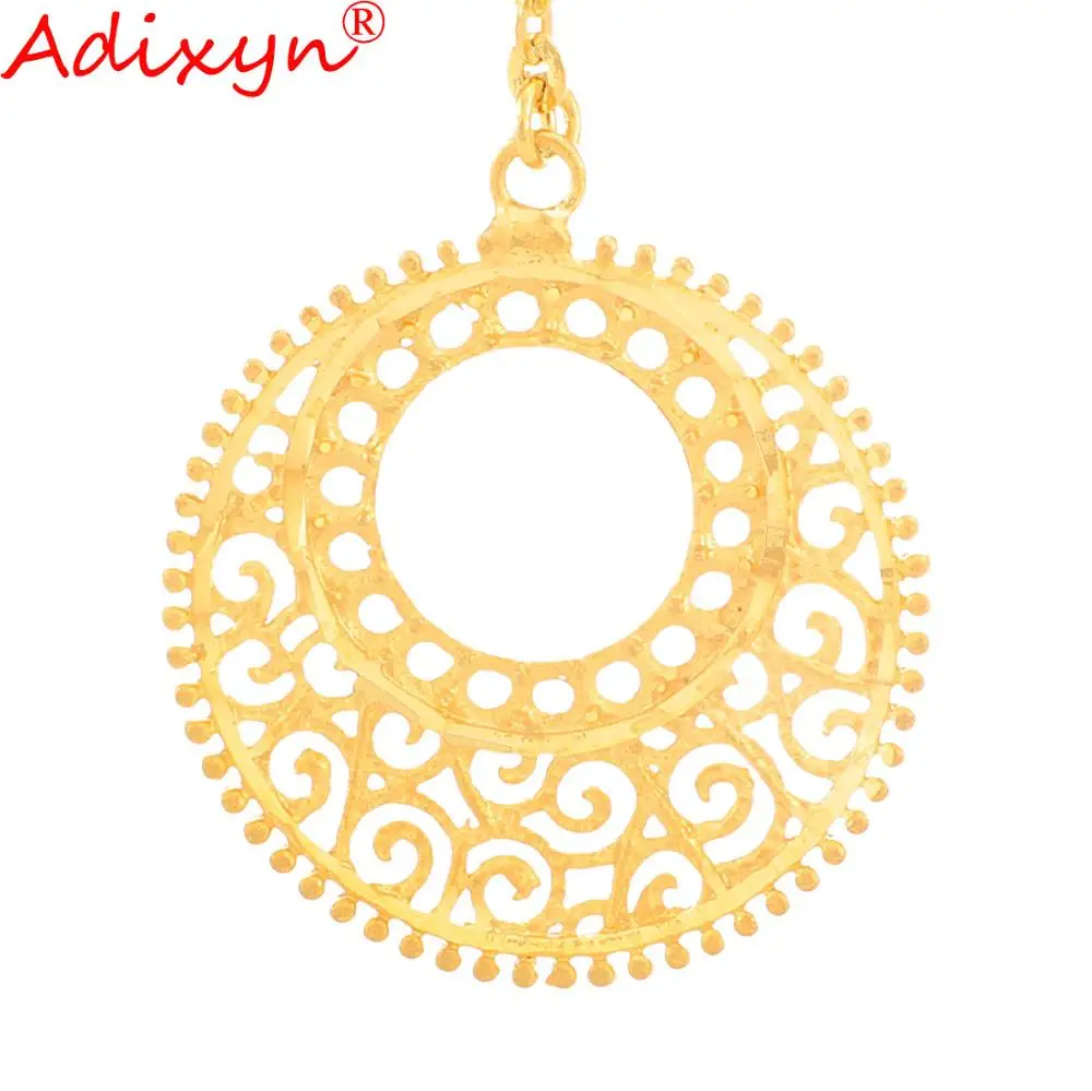 Adixyn 9 desigh (can choice) India 24k gold Color Drop Earrings For Women Bridal Wedding Jewelry Gifts African Dubai Items N1020