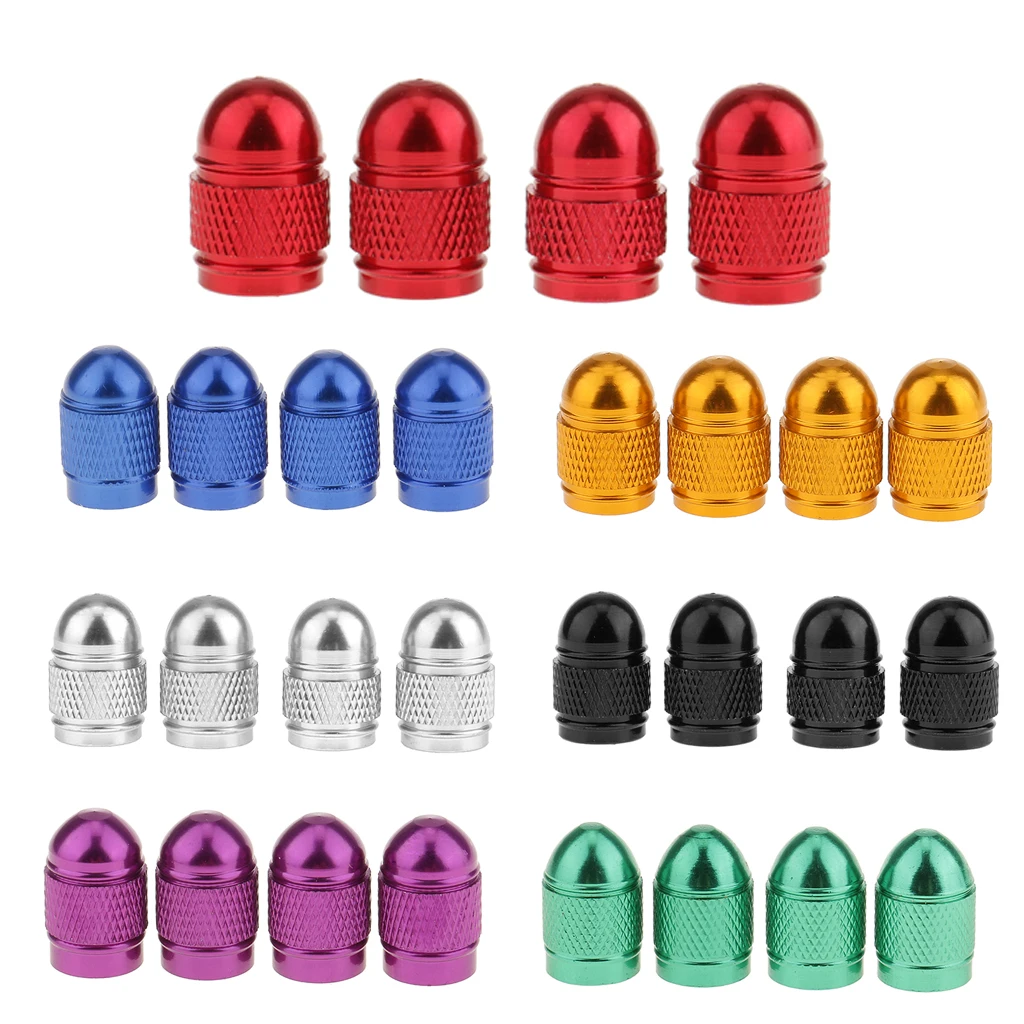 4x Aluminum  Car Auto Wheel Truck Easy Screw On Tire Cover Caps Purple