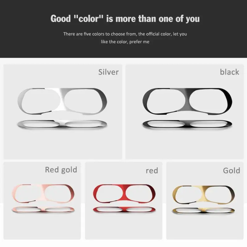 1pcs Metal Dust Guard Sticker Protective Sticker Skin Protector Case Cover Earphone Accessories For AirPods Pro