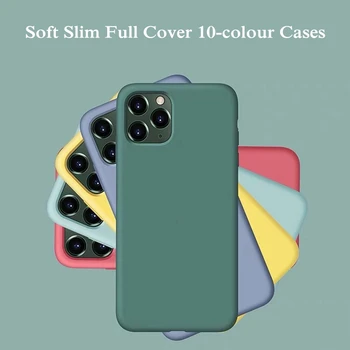 

10pcs/lot Original Liquid Silicone Phone Case for iPhone 11 Pro Max / 11 Pro / 11 Soft Slim Full Cover Cute Candy 10-colour Case
