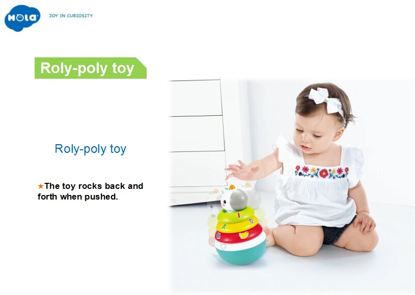 HOLA игрушки, погремушки для младенцев Мобильная кукла колокольчик мигает глаза неваляшка силиконовый Прорезыватель для зубов игрушка