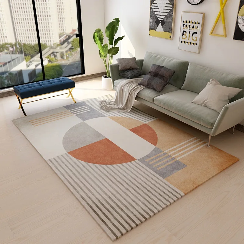 Nordic Simple Carpet Living Room Sofa Coffee Table Blanket Bedside Bed Mat Floor Bedroom Slip Rug Kids Playing Print | Дом и сад