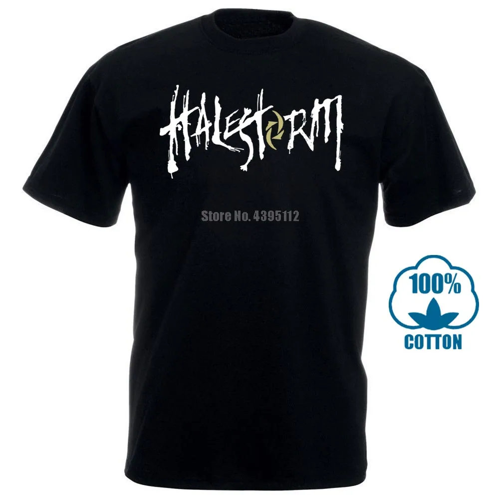 

Short Sleeve Summer Style Mens Halestorm Hard Rock Band Skull & Arrow Print T Shirt Sz M Lzzy Hale