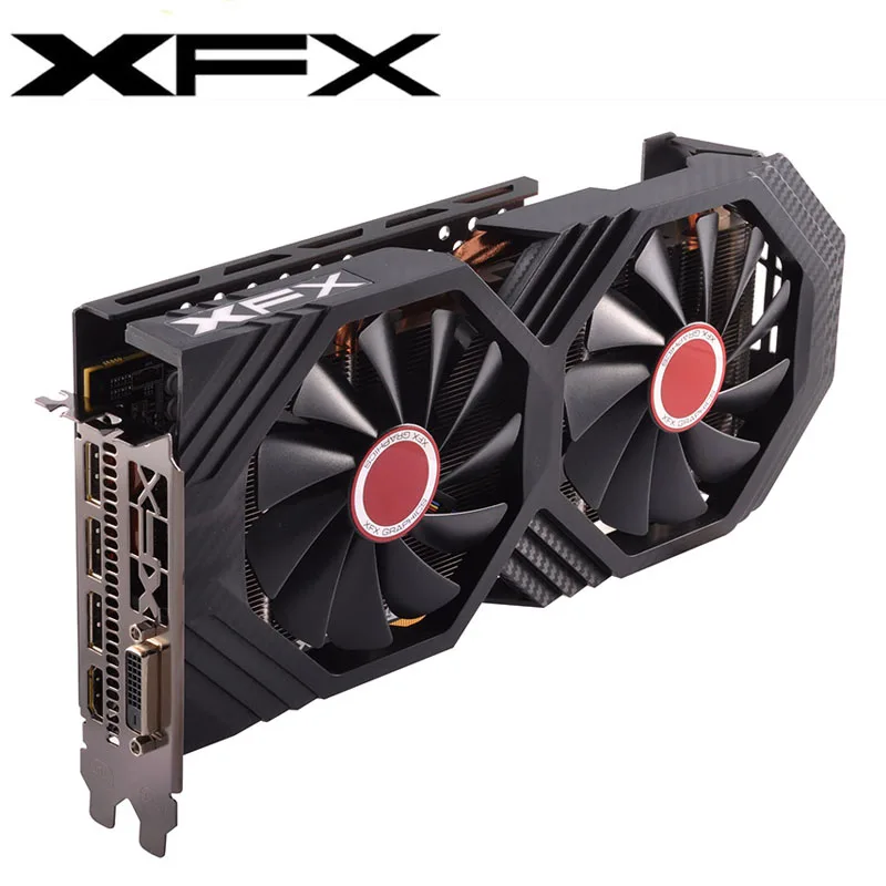 XFX видеокарта RX 580 4 Гб 256Bit GDDR5 видеокарты для AMD 500 серии VGA карты RX580 используется