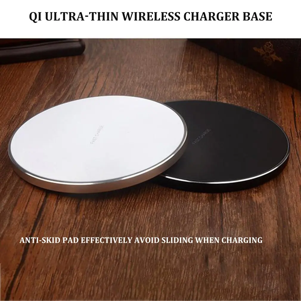 Qi Metal Wireless Charger For iPhone Desktop Wireless Fast Charging Wireless Charger For Samsung for xiaomi dropshipping