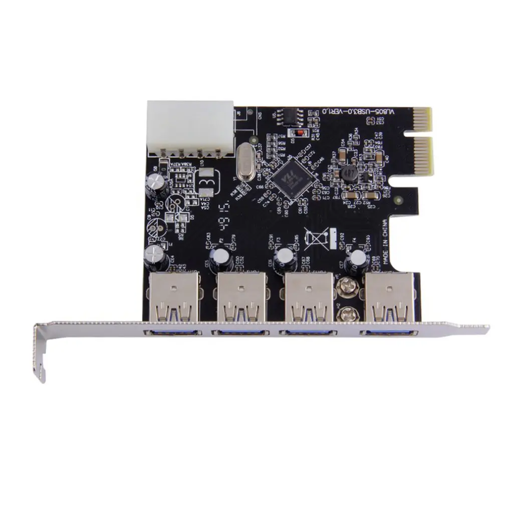 4Port PCI-E to USB 3.0 HUB PCI Express Expansion Card Adapter 5 Gbps Speed Top For Desktop Computer Components New