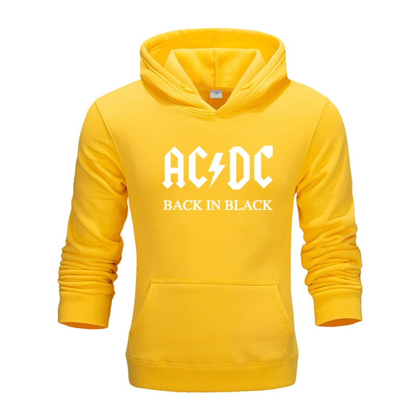 yellow72 Бренд AC DC Толстовка Мужская Хип-Хоп рок-группа ACDC черная толстовка мужская повседневная Уличная куртка толстовка толстовки для мужчин/женщин - Цвет: yellow72
