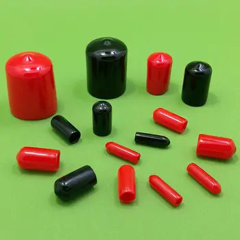 

1000pc Screw End Cap Cover Rubber Cap Plastic Tube Hub Thread Protector Push-fit Cap for Pipe Round Black M2 M2.5 M3 M4 M5 M6 M8