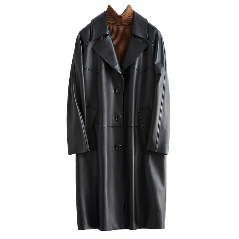 Prada - Men's Oversized Double-Breasted Trench Coat - Gray - Leather - Coats