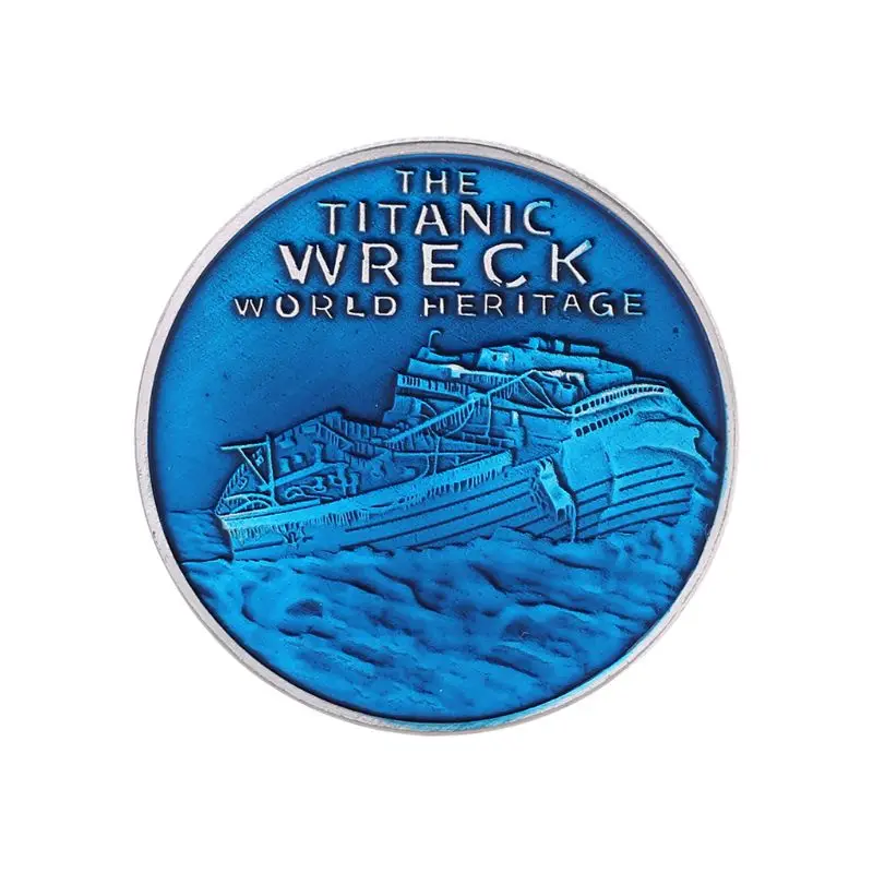 Горячие продажи Titanic остаточная оболочка памятная монета Настольный дисплей украшения ремесла сплав Искусство ремесло подарки сувенирная монета
