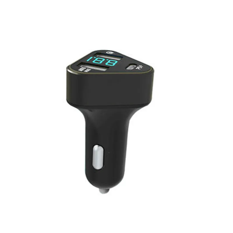 Black Универсальный QC3.0 Автомобильный Прикуриватель разъем 2.1A многопортовый USB быстрая зарядка автомобильное зарядное устройство для автомобиля монитор напряжения автомобиля - Название цвета: Black