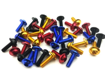 

10pcs Motorcycle Bolts Screw M6 x 20mm Aluminum adornment Bolts Red Anodised 25mm Bolts Red Screws M6 Cap Head