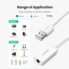 Ugreen Sound Card External 3.5mm USB Adapter USB to Headphone Speaker Audio Interface for Computer PS4 USB Sound Card ► Photo 3/6