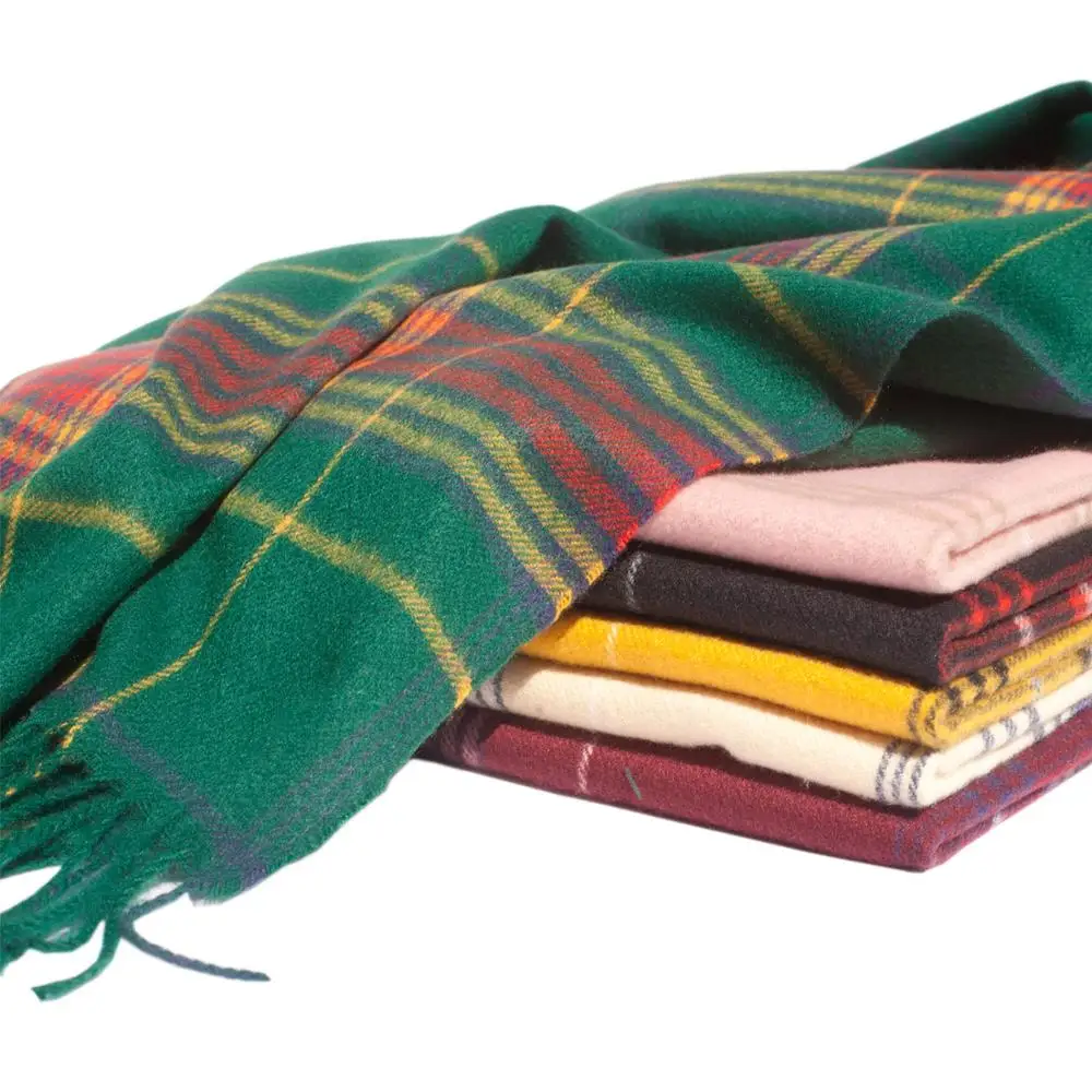 Кашемировый шарф из вискозы, клетчатый, матовый, зима-осень, шаль в клетку, желтый, женский, длинный, мягкое теплое одеяло, большая кисточка, мода