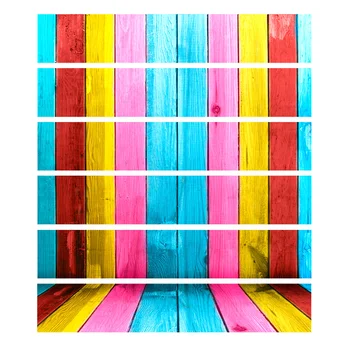 

6pcs 3D Colorful Waterproof DIY Staircase PVC Cafe Art Riser Modern Self Adhesive Mural Stair Sticker Baseboard Home Decor